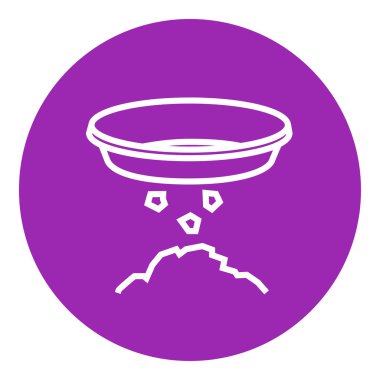 Eleme için altın kase satırı simgesi.