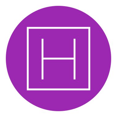 Hastane işareti satırı simgesi.