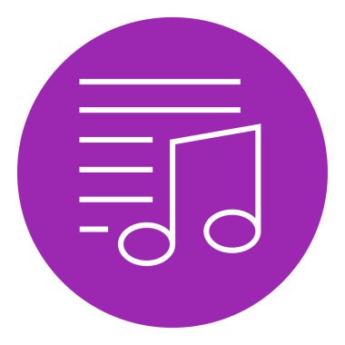 Müzik notu satırı simgesi.