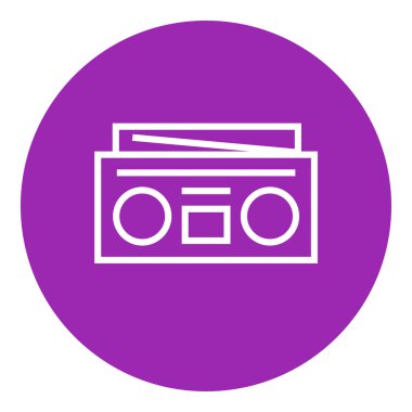 Radyo kaset çalar satırı simgesi.