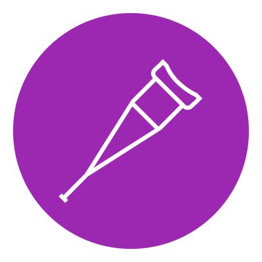 Koltuk değneği satırı simgesi.