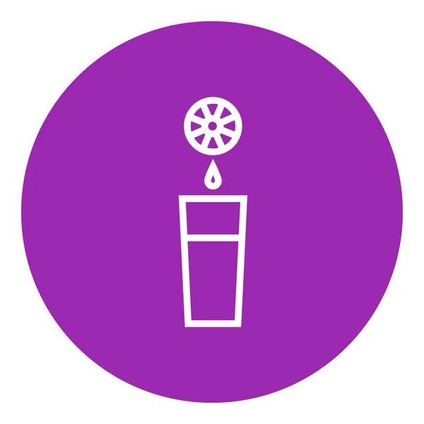 Glas juice ikon. — Stock vektor