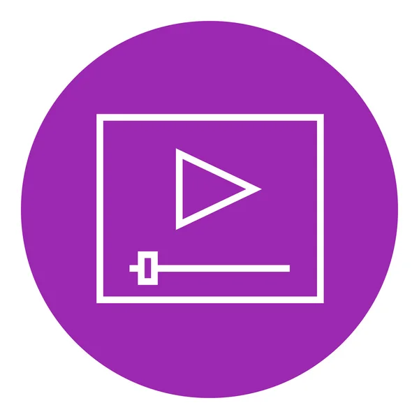 Icono de línea de reproductor de vídeo . — Vector de stock