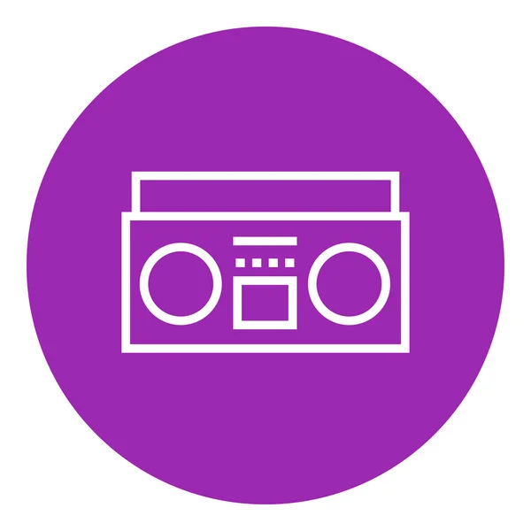 Radio cassette player line icon. — Stock Vector