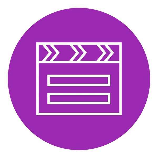 Clapboard linia ikona. — Wektor stockowy