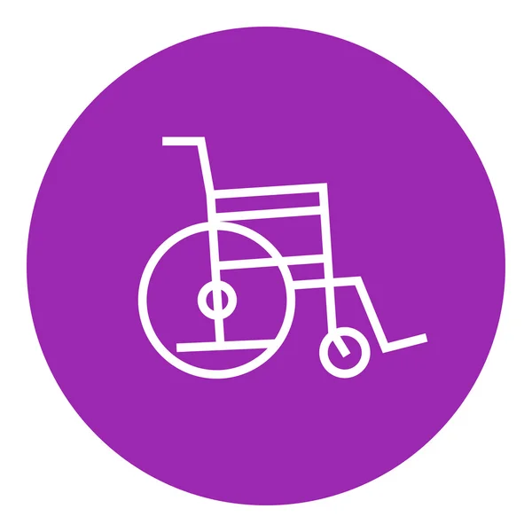 Icône de ligne de fauteuil roulant . — Image vectorielle