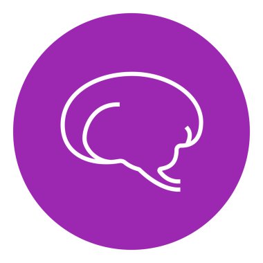 Beyin çizgisi simgesi.