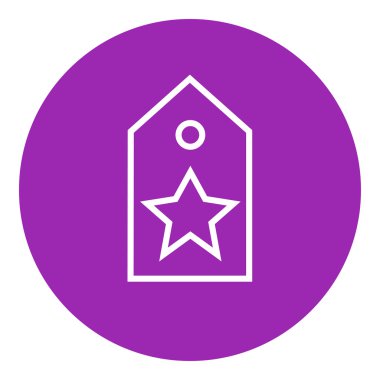 Yıldız satırı simgesi ile etiket.