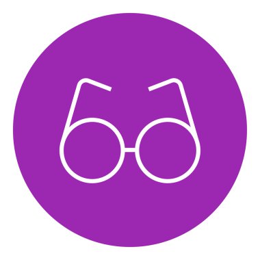 Gözlük çizgisi simgesi.