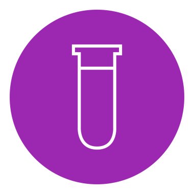 Test tübü çizgi simgesi.