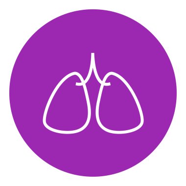 Ciğerler çizgisi simgesi.