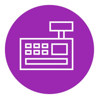 Yazar kasa makine satırı simgesi.