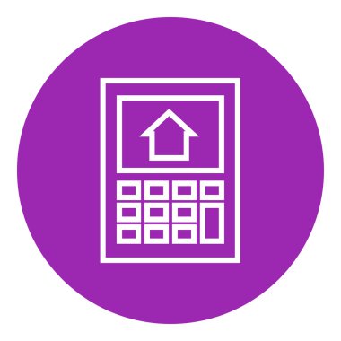 Hesap makinesi ile ev ekran satırı simgesi.