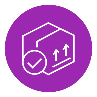 Karton paket kutusu satırı simgesi.