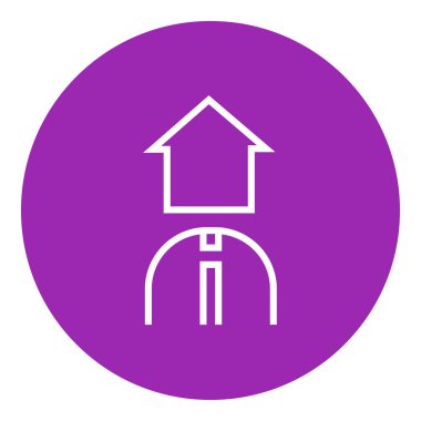 Emlakçı çizgisi simgesi.