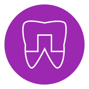 Taç diş satırı simgesi.