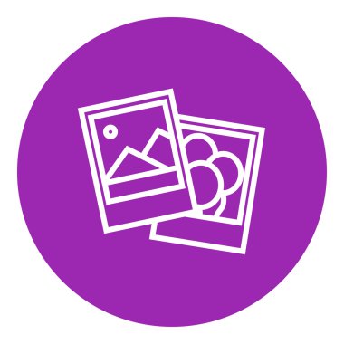 Fotoğraflar satırı simgesi.