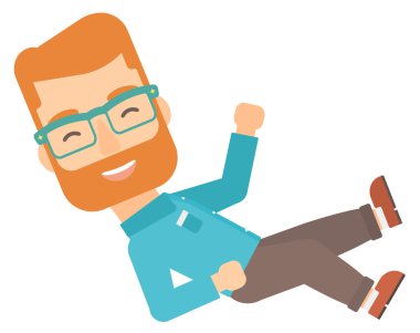 Kutlama sırasında başarılı iş adamı.