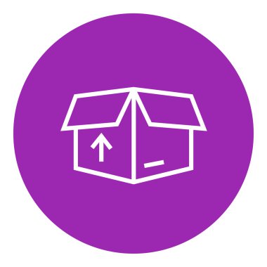 Karton paket kutusu satırı simgesi.