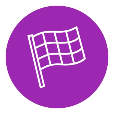 Damalı bayrak satırı simgesi.