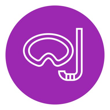 Maske ve şnorkel satırı simgesi.