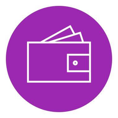 M-cüzdan ile para satırı simgesi.