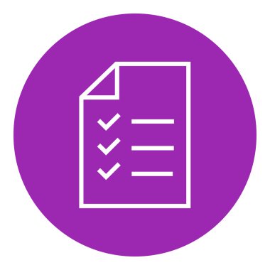 Alışveriş listesi satır simgesi.