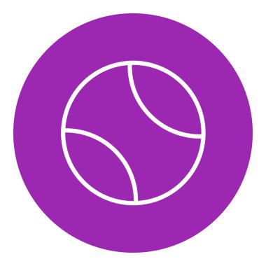 Tenis topu çizgisi simgesi.