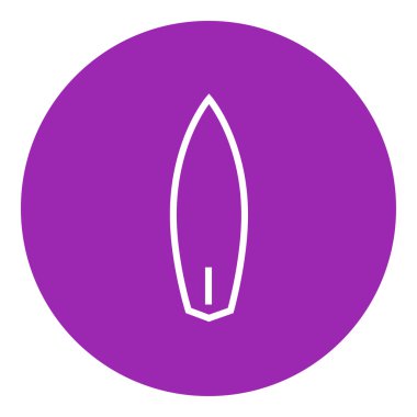 Sörf tahtası satırı simgesi.