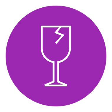 Kırık cam satırı simgesi.