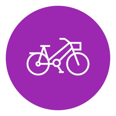 Bisiklet çizgisi simgesi.