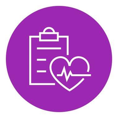 Kalp atışı kayıt satırı simgesi.