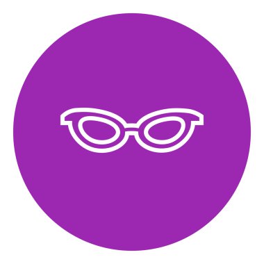 Gözlük çizgisi simgesi.