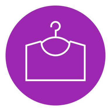 Kazak üzerine askı satırı simgesi.