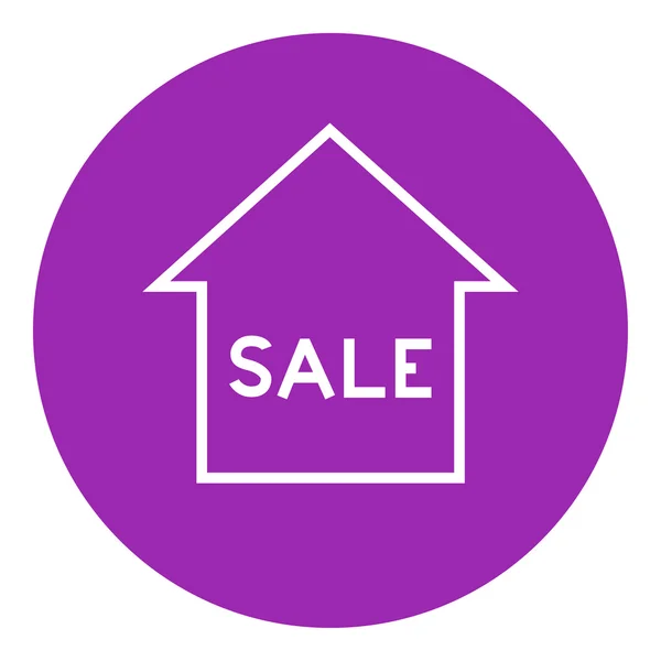 House for sale line icon. — Stock Vector
