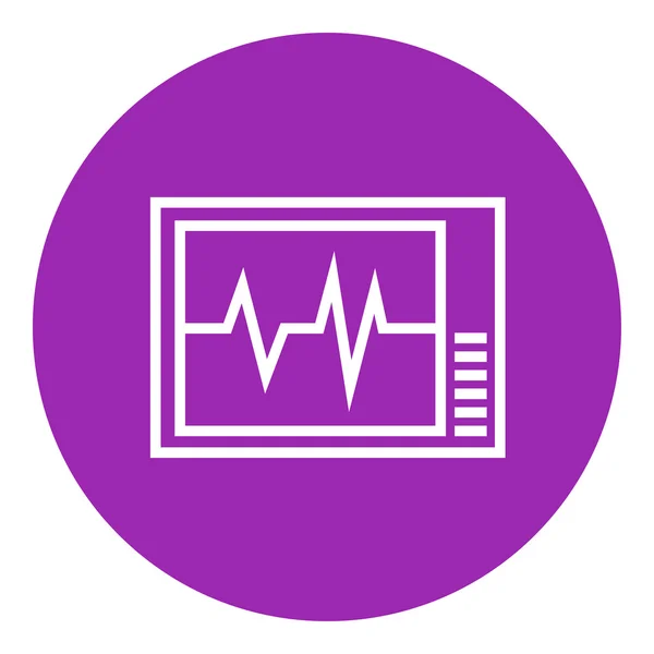 Heart monitor line icon. — Stock Vector