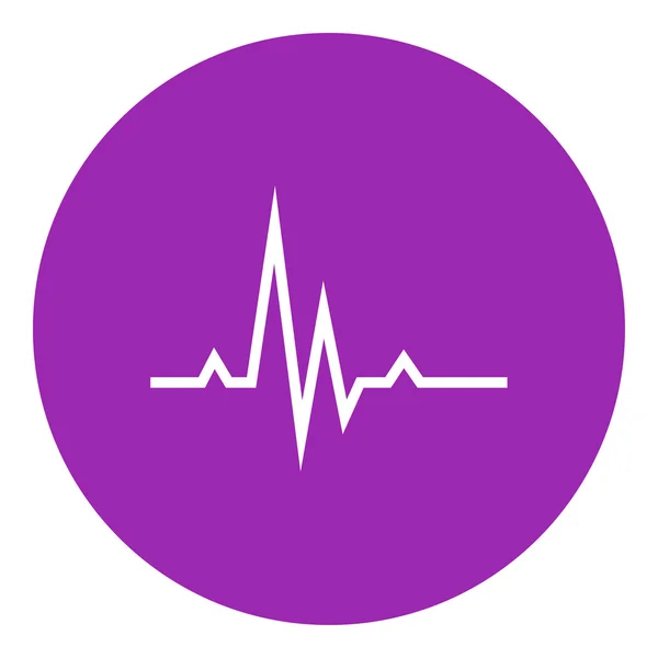 Ícone de linha de cardiograma de batimento cardíaco . — Vetor de Stock