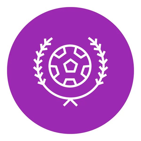 Soccer badge line icon. — Stock Vector