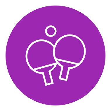 Masa Tenisi raket ve top satırı simgesi.