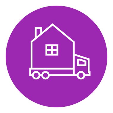 Kamyonet ve karavan satırı simgesi.