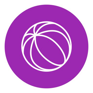 Plaj topu çizgisi simgesi.