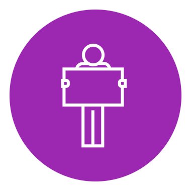 Harita çizgi kutsal kişilerin resmi vasıl görünen adam.