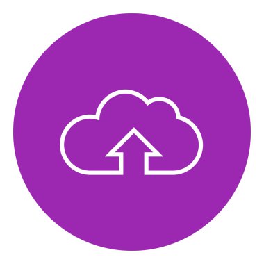 Satırı simgesi yukarı ok ile bulut.