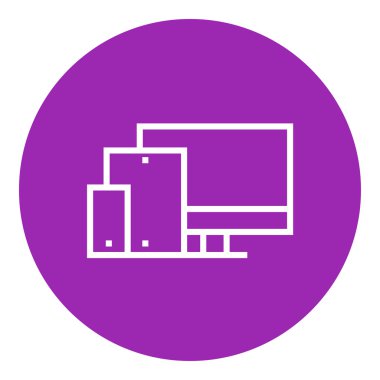 Yanıtlayıcı Web Tasarım Satırı Simgesi.