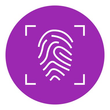 Parmak izi tarama satırı simgesi.