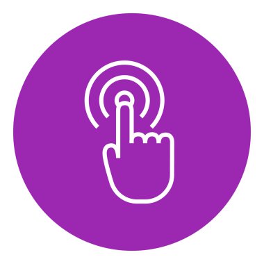 Touch screen gesture line icon.