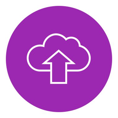 Satırı simgesi yukarı ok ile bulut.