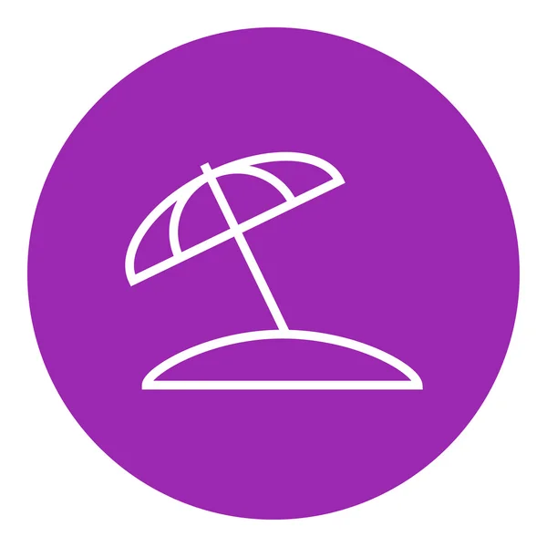Ikona linii parasola plażowego. — Wektor stockowy