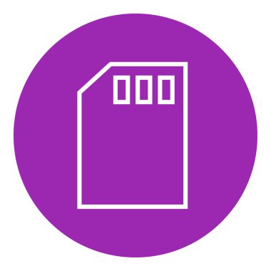 Sim kart satırı simgesi.