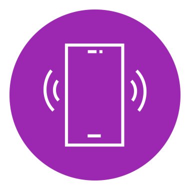 Vibrating phone line icon.